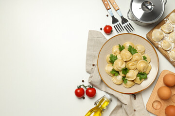 Dumplings, concept of tasty food, dough food