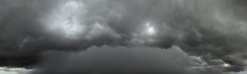 Rainstorm shower in Florida in humid summer season. Rain water pouring down from stormy clouds