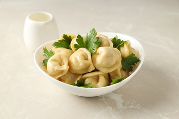 Dumplings, concept of tasty food, dough food