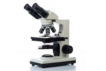 Isolated microscope on a white background. Generative Ai