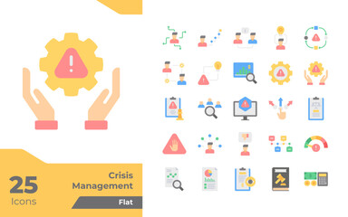 Crisis Management Flat Icons