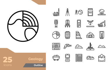 Geology Outline Icons