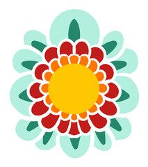 It is a colorful Dancheong illustration.