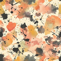 seamless pattern of overlapping watercolor splashes, creating a sense of movement and flow