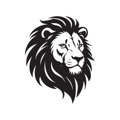 lion head vector art illustration
