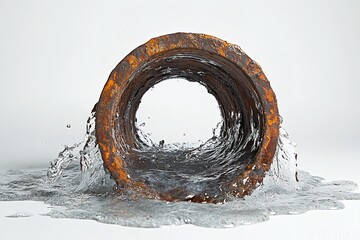 Unclean water comes out of the corroded conduit solution. Generative Ai