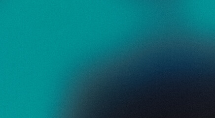 Grainy noise texture background, blue soft abstract vibrant glowing color gradient shape on black backdrop, dark banner poster header cover wallpaper design