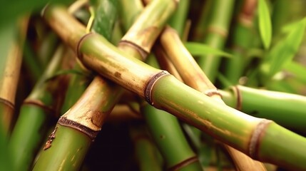 Close-up of Bamboo Stalks