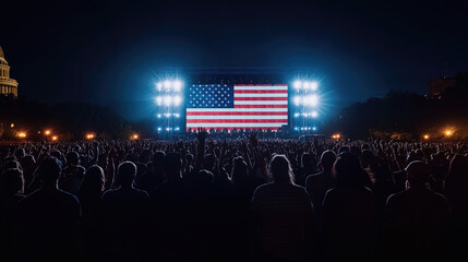 On election day in the United States, citizens of the square
