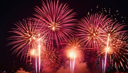Fototapeta premium Vibrant fireworks
