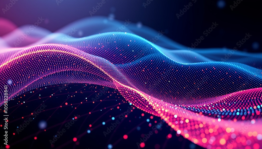 Fototapete a technological vision through particle dynamics