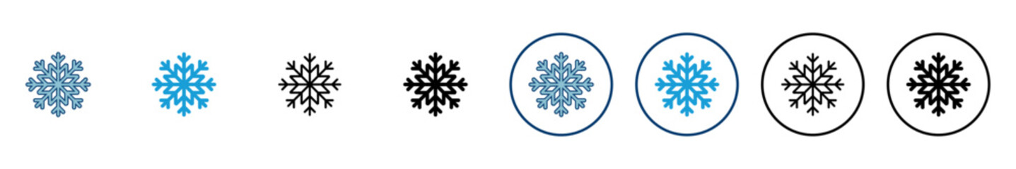 Snowflake icon vector isolated on white background. snow icon vector. Symbol of winter, frozen