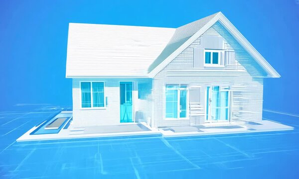 House Blueprint with Design