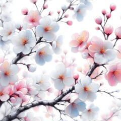 벚꽃, 파스텔화 (Cherry blossom, pastel painting)