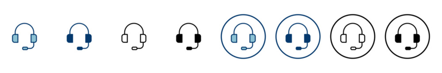 Headphone icon vector isolated on white background. Headphone vector icon. Call us