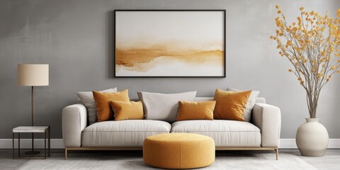 Modern Scandinavian Boho Living Room Interior Design