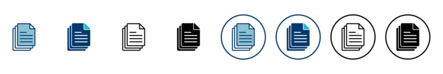 Document icon vector isolated on white background. Paper icon. File Icon