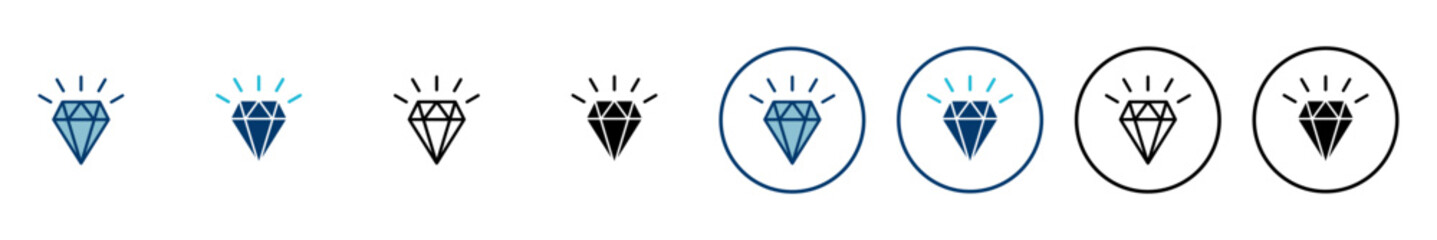 Diamond icon vector isolated on white background. Diamond vector icon. Gemstone symbol