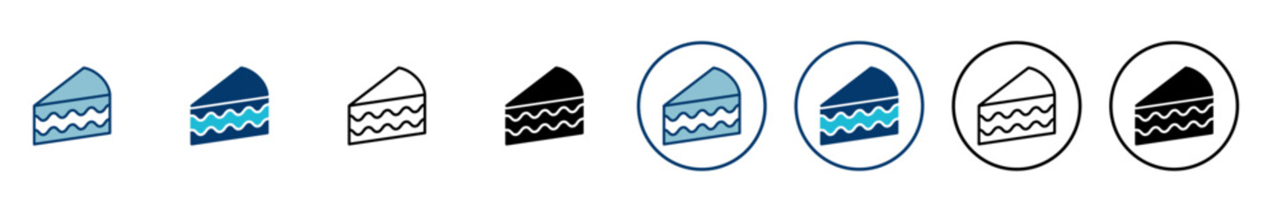 Cake icon vector isolated on white background. Cake vector. Birthday cake icon