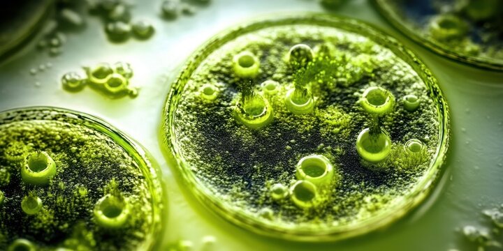 Close-up of Algae in Biotechnology Applications