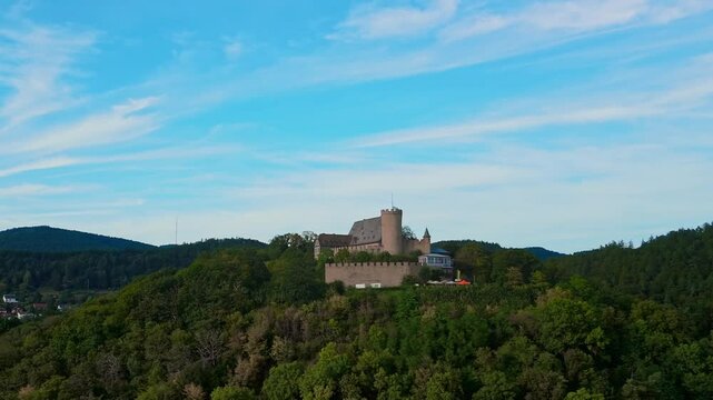 A parallax shot of the castle in Biedenkopf