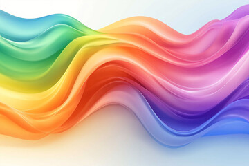 Vibrant Rainbow Gradient Wave Background with Abstract Flowing Design