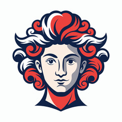 classical man hair cutting style black silhouette