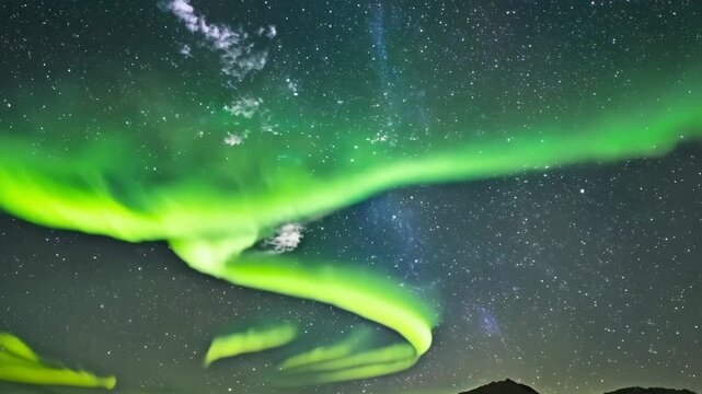 オーロラと天の川銀河1