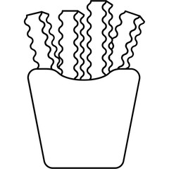 Crinkle Cut Fries Icon