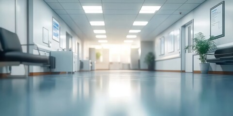 Obraz premium Abstract Medical Interior of a Modern Clinic