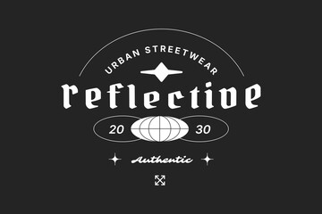 Streetwear concept design. Fashion apparel typography style. Vintage urban clothing template