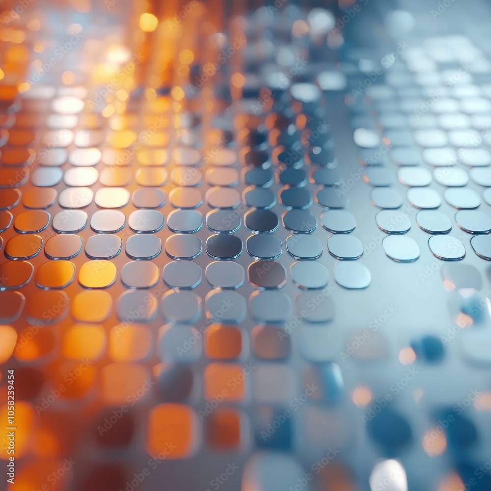 Poster metallic textures in 3d rendering for market concepts