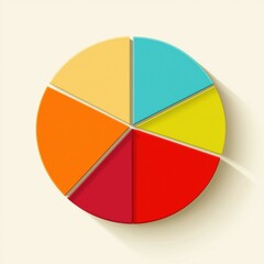 Fototapeta premium Colorful Pie Chart for Asset Allocation Analysis