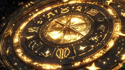 An astrologer writing down the interpretations of a natal chart