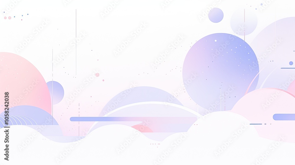 Wall mural minimalist pastel abstract designs feature simple shapes and lines, with soft gradients and subtle t