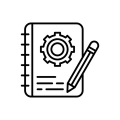 simple book manual literature icons, simple style design inspiration for any interface and purpose