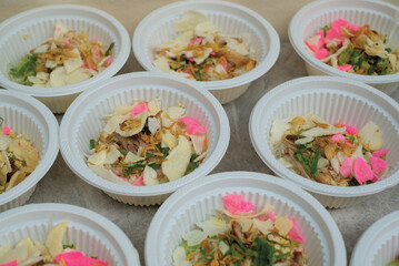 Soto is a typical Indonesian food in the form of soup made from meat and vegetable sauce.