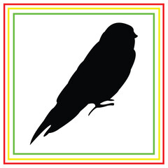 bird silhouette vector design on white background