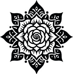 Mandala design Background silhouette vector 