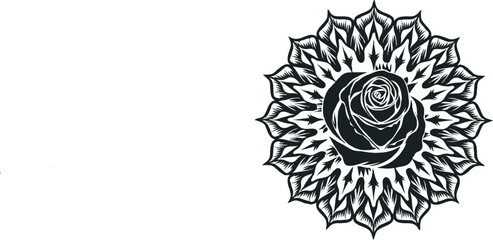 Mandala design Silhouette vector art 