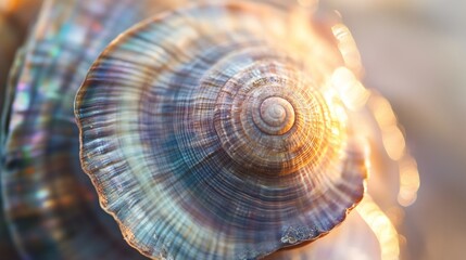 Seashell with Golden Light