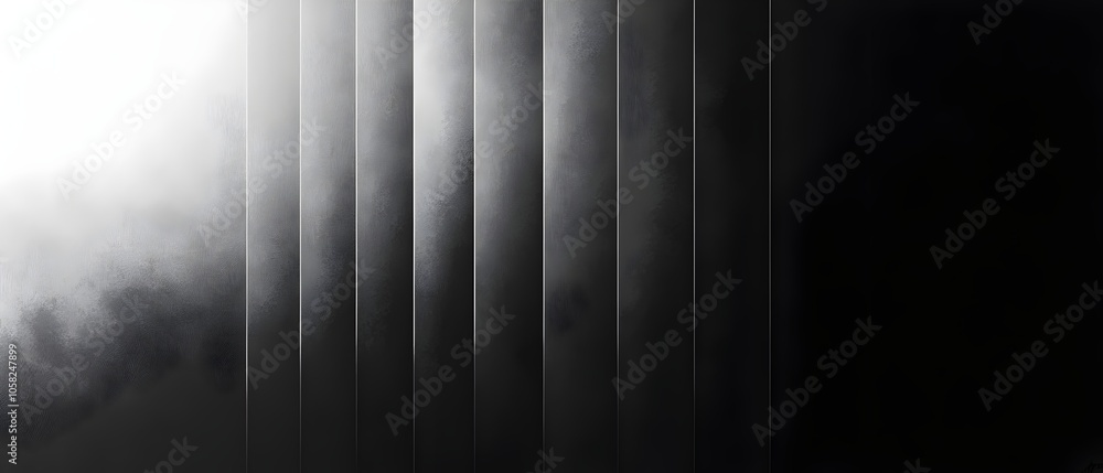 Aufkleber an abstract composition featuring a gradient of light to dark tones across vertical panels, creating