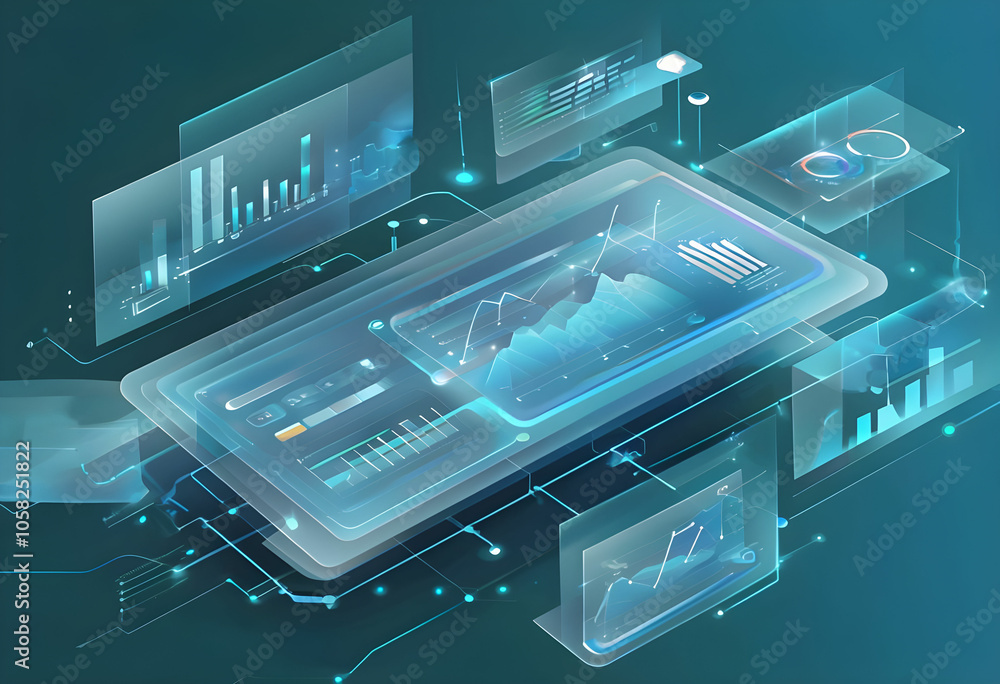 Leinwandbilder Digital documents created using future world technology. automated invoice and receipt management concept.	