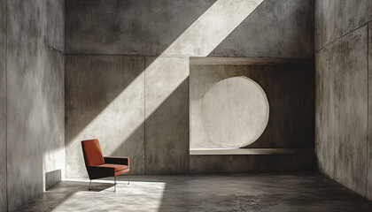 Minimalist and unique interior design in the house