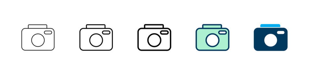 Camera icon logo design. photo camera sign and symbol. photography icon.