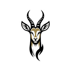 Head of Antelope Deer Vector Logo  © Argo Studio
