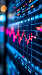Financial Data Chart Abstract Background
