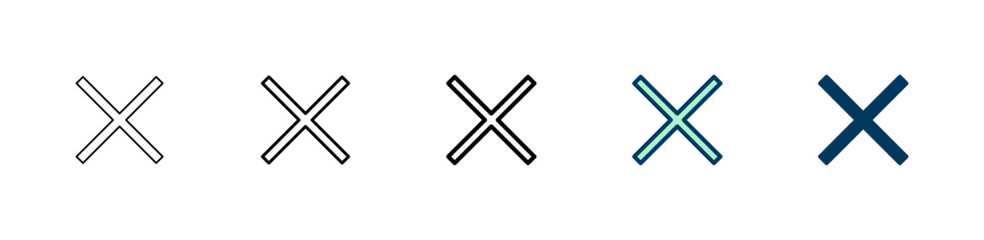 Close icon logo design. Delete sign and symbol. cross sign