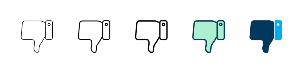 Dislike icon logo design. dislike sign and symbol. Hand with thumb down