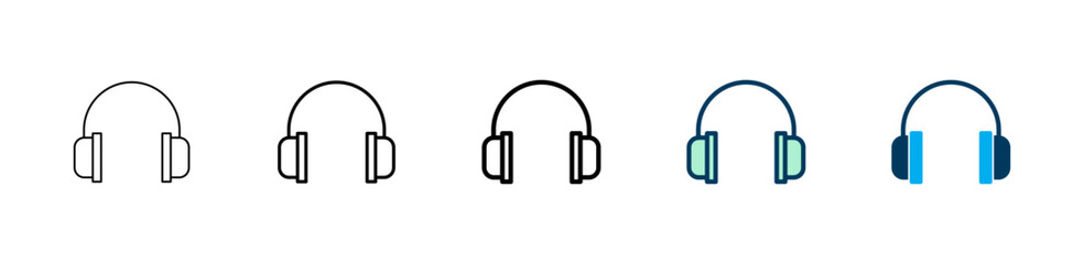 Headphone icon logo design. Headvector sign and symbol